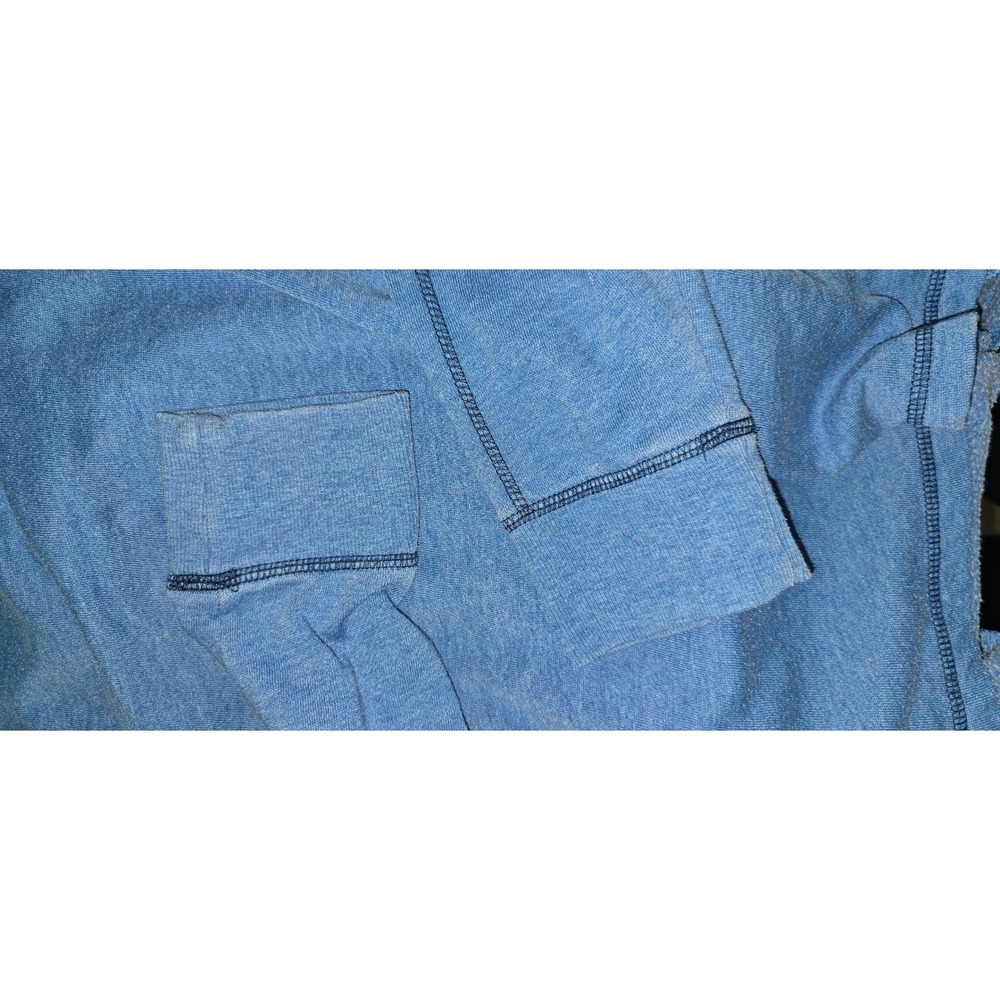 Margaritaville Mens Blue Heathered Quarter Zip Fleece Pullover Sweater Large - Picture 5 of 8